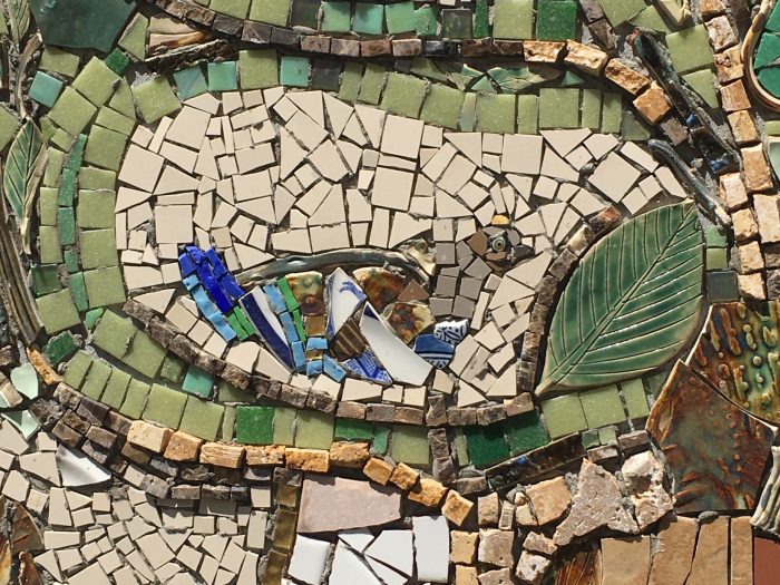 Tree of Squirrels Mosaic detail - bird