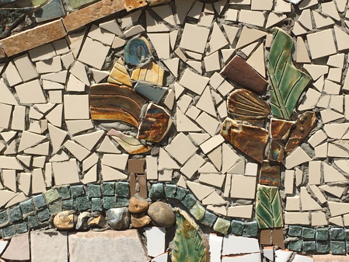 Tree of Squirrels Mosaic - detail of trees