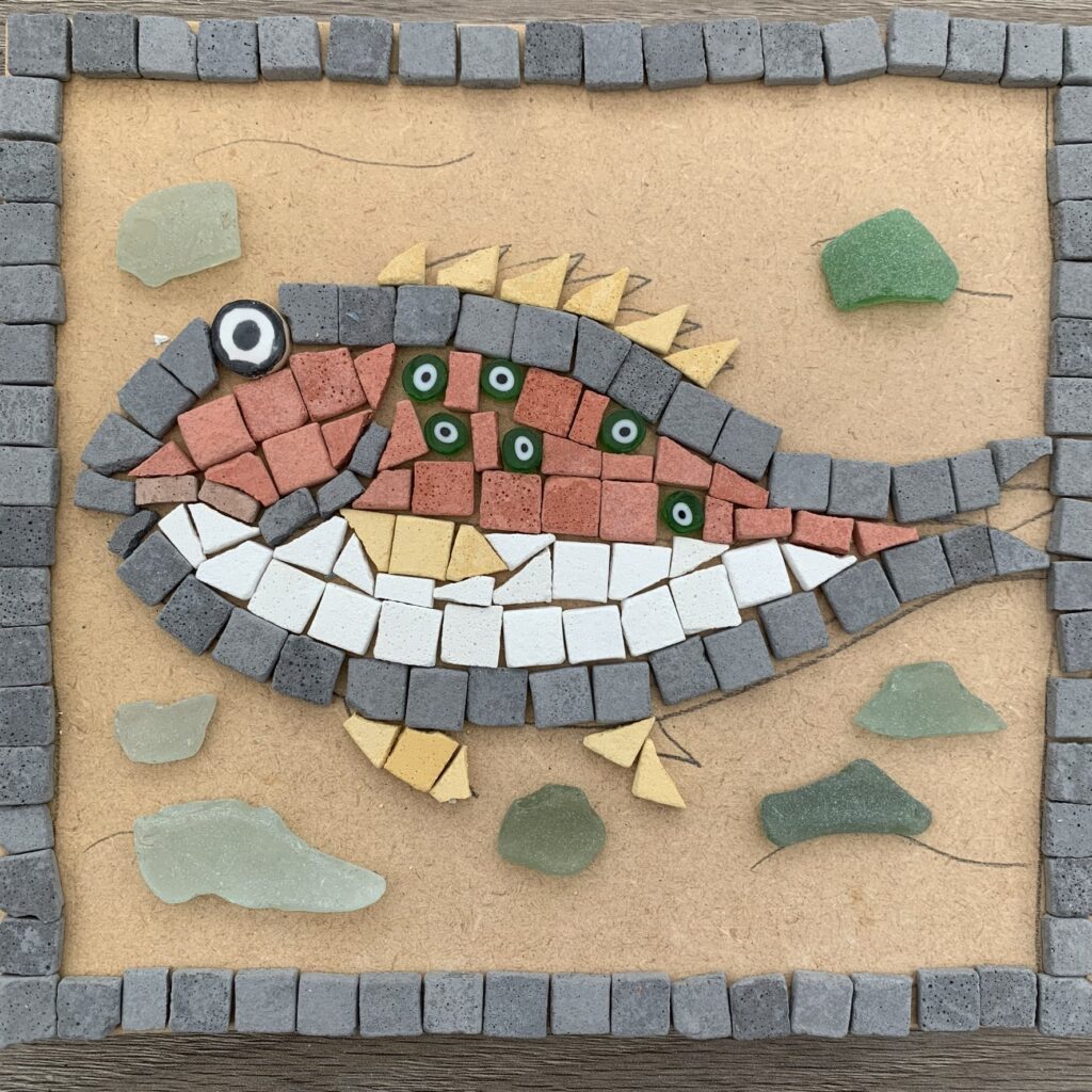 Border and sea glass