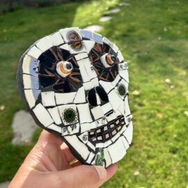 mosaic skull sideview